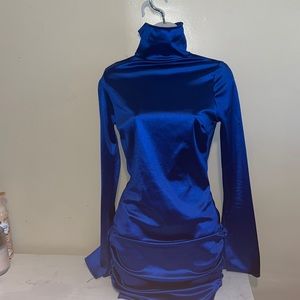Royal Blue Satin Dress